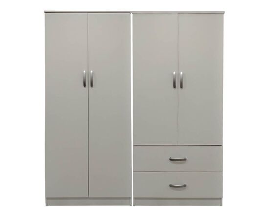 Ντουλάπα τετράφυλλη Lego pakoworld λευκή 160x42x180εκ - ΝΤΟΥΛΑΠΕΣ στο Milonadakis.gr