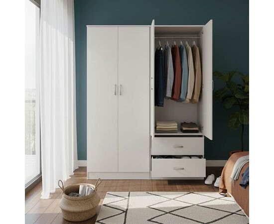 Ντουλάπα τετράφυλλη Lego pakoworld λευκή 160x42x180εκ - ΝΤΟΥΛΑΠΕΣ στο Milonadakis.gr