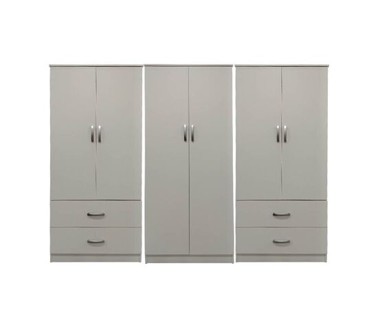 Ντουλάπα εξάφυλλη Lego pakoworld λευκή 240x42x180εκ - ΝΤΟΥΛΑΠΕΣ στο Milonadakis.gr