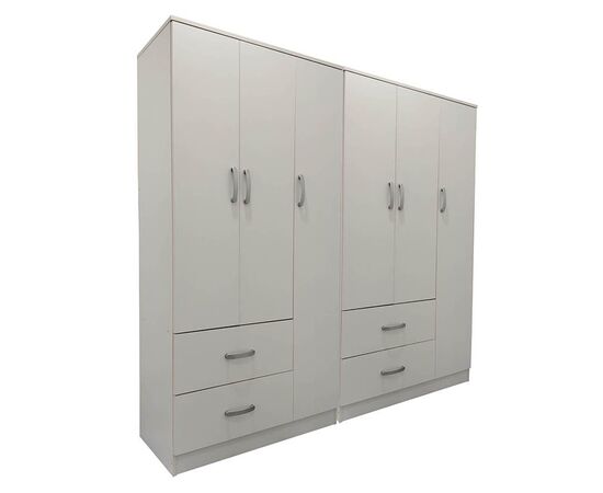 Ντουλάπα εξάφυλλη Lego pakoworld λευκή 180x42x180εκ - ΝΤΟΥΛΑΠΕΣ στο Milonadakis.gr