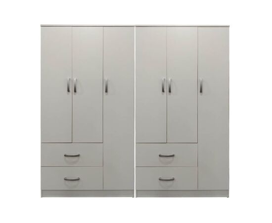 Ντουλάπα εξάφυλλη Lego pakoworld λευκή 180x42x180εκ - ΝΤΟΥΛΑΠΕΣ στο Milonadakis.gr