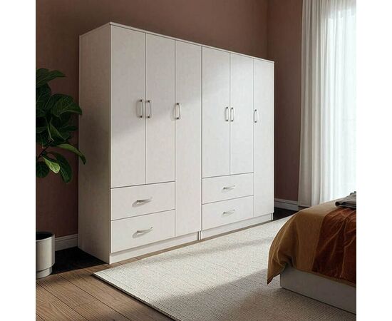 Ντουλάπα εξάφυλλη Lego pakoworld λευκή 180x42x180εκ - ΝΤΟΥΛΑΠΕΣ στο Milonadakis.gr