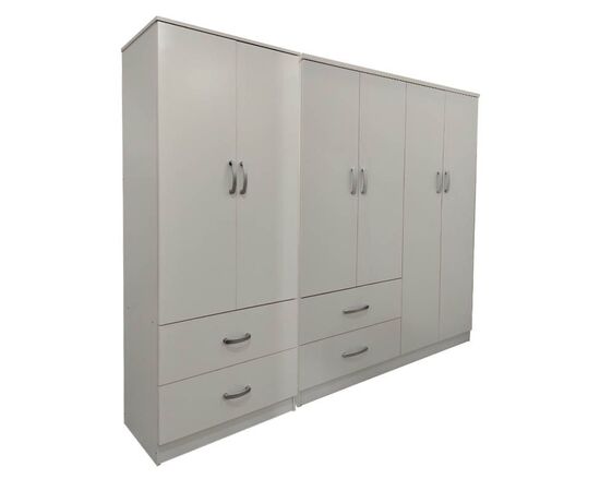 Ντουλάπα εξάφυλλη Lego pakoworld λευκή 200,5x42x180εκ - ΝΤΟΥΛΑΠΕΣ στο Milonadakis.gr