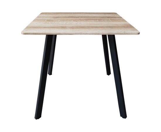Τραπέζι Squaro pakoworld sonoma mdf με μαύρα μεταλλικά πόδια 80x80x75εκ - ΤΡΑΠΕΖΙΑ ΚΟΥΖΙΝΑΣ στο Milonadakis.gr
