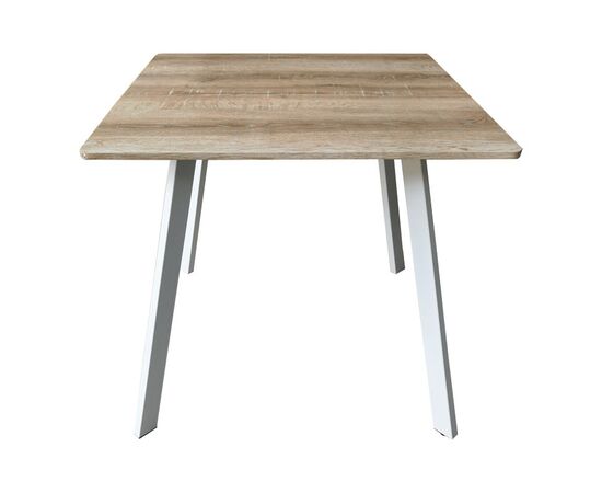 Τραπέζι Squaro pakoworld sonoma mdf με λευκά μεταλλικά πόδια 80x80x75εκ - ΤΡΑΠΕΖΙΑ ΚΟΥΖΙΝΑΣ στο Milonadakis.gr