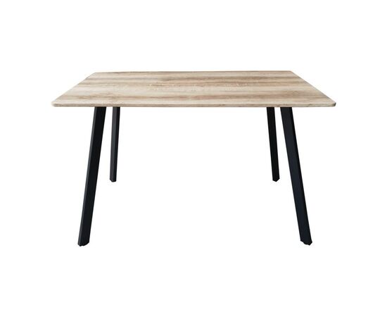 Τραπέζι Squaro pakoworld sonoma mdf με μαύρα μεταλλικά πόδια 120x70x75εκ - ΤΡΑΠΕΖΙΑ ΚΟΥΖΙΝΑΣ στο Milonadakis.gr