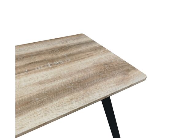 Τραπέζι Squaro pakoworld sonoma mdf με μαύρα μεταλλικά πόδια 120x70x75εκ - ΤΡΑΠΕΖΙΑ ΚΟΥΖΙΝΑΣ στο Milonadakis.gr