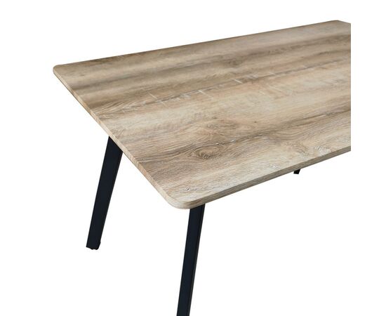 Τραπέζι Squaro pakoworld sonoma mdf με μαύρα μεταλλικά πόδια 120x70x75εκ - ΤΡΑΠΕΖΙΑ ΚΟΥΖΙΝΑΣ στο Milonadakis.gr