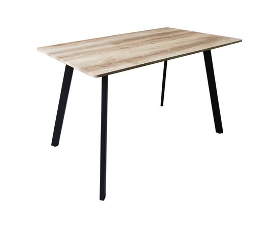 Τραπέζι Squaro pakoworld sonoma mdf με μαύρα μεταλλικά πόδια 120x70x75εκ - ΤΡΑΠΕΖΙΑ ΚΟΥΖΙΝΑΣ στο Milonadakis.gr