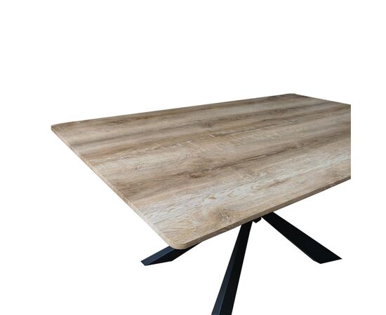 Τραπέζι Aragne pakoworld sonoma mdf με μαύρα μεταλλικά πόδια 160x90x75εκ - ΤΡΑΠΕΖΙΑ ΚΟΥΖΙΝΑΣ στο Milonadakis.gr