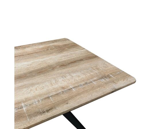 Τραπέζι Ezali pakoworld sonoma mdf με μαύρα μεταλλικά πόδια 140x80x75εκ - ΤΡΑΠΕΖΙΑ ΚΟΥΖΙΝΑΣ στο Milonadakis.gr