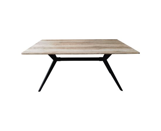 Τραπέζι Ezali pakoworld sonoma mdf με μαύρα μεταλλικά πόδια 160x90x75εκ - ΤΡΑΠΕΖΙΑ ΚΟΥΖΙΝΑΣ στο Milonadakis.gr