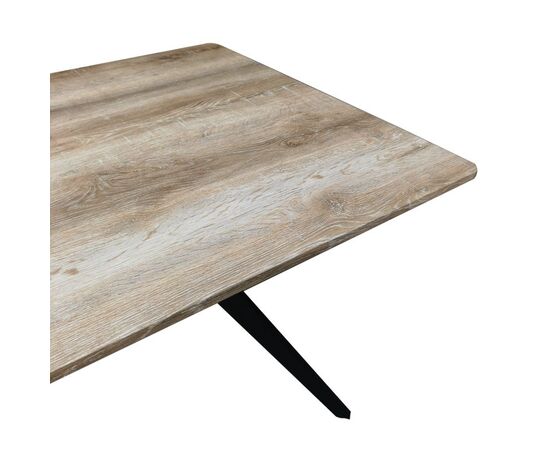 Τραπέζι Ezali pakoworld sonoma mdf με μαύρα μεταλλικά πόδια 160x90x75εκ - ΤΡΑΠΕΖΙΑ ΚΟΥΖΙΝΑΣ στο Milonadakis.gr