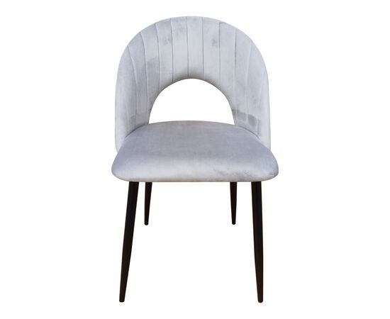 Καρέκλα Lovingo pakoworld βελούδο γκρι με μαύρα μεταλλικά πόδια 50x47x85.5εκ - ΚΑΡΕΚΛΕΣ - ΠΟΛΥΘΡΟΝΕΣ ΕΣ. στο Milonadakis.gr