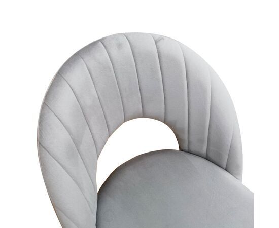 Καρέκλα Lovingo pakoworld βελούδο γκρι με μαύρα μεταλλικά πόδια 50x47x85.5εκ - ΚΑΡΕΚΛΕΣ - ΠΟΛΥΘΡΟΝΕΣ ΕΣ. στο Milonadakis.gr