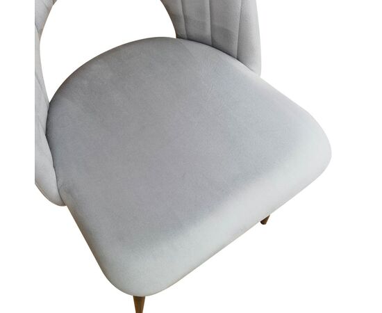 Καρέκλα Lovingo pakoworld βελούδο γκρι με μαύρα μεταλλικά πόδια 50x47x85.5εκ - ΚΑΡΕΚΛΕΣ - ΠΟΛΥΘΡΟΝΕΣ ΕΣ. στο Milonadakis.gr