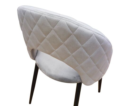 Καρέκλα Lovingo pakoworld βελούδο γκρι με μαύρα μεταλλικά πόδια 50x47x85.5εκ - ΚΑΡΕΚΛΕΣ - ΠΟΛΥΘΡΟΝΕΣ ΕΣ. στο Milonadakis.gr