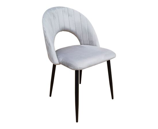 Καρέκλα Lovingo pakoworld βελούδο γκρι με μαύρα μεταλλικά πόδια 50x47x85.5εκ - ΚΑΡΕΚΛΕΣ - ΠΟΛΥΘΡΟΝΕΣ ΕΣ. στο Milonadakis.gr