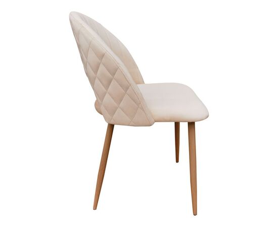 Καρέκλα Lovingo pakoworld βελούδο μπεζ με μεταλλικά πόδια σε φυσική απόχρωση 50x47x85.5εκ - ΚΑΡΕΚΛΕΣ - ΠΟΛΥΘΡΟΝΕΣ ΕΣ. στο Milonadakis.gr