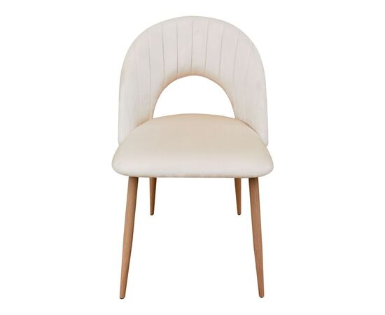 Καρέκλα Lovingo pakoworld βελούδο μπεζ με μεταλλικά πόδια σε φυσική απόχρωση 50x47x85.5εκ - ΚΑΡΕΚΛΕΣ - ΠΟΛΥΘΡΟΝΕΣ ΕΣ. στο Milonadakis.gr