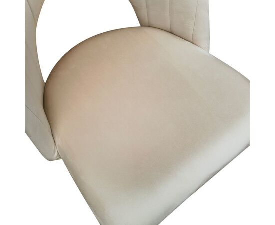 Καρέκλα Lovingo pakoworld βελούδο μπεζ με μεταλλικά πόδια σε φυσική απόχρωση 50x47x85.5εκ - ΚΑΡΕΚΛΕΣ - ΠΟΛΥΘΡΟΝΕΣ ΕΣ. στο Milonadakis.gr