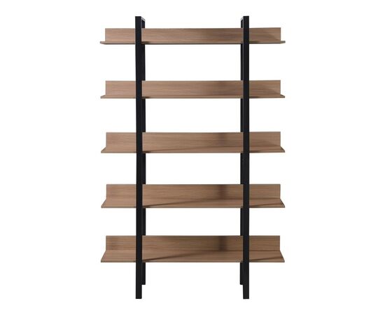 Βιβλιοθήκη Boderta pakoworld σε sonoma-μαύρη απόχρωση 120x30x190εκ - ΒΙΒΛΙΟΘΗΚΕΣ στο Milonadakis.gr