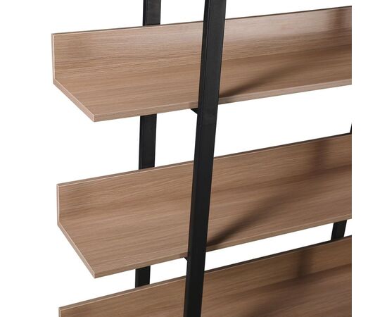 Βιβλιοθήκη Boderta pakoworld σε sonoma-μαύρη απόχρωση 120x30x190εκ - ΒΙΒΛΙΟΘΗΚΕΣ στο Milonadakis.gr