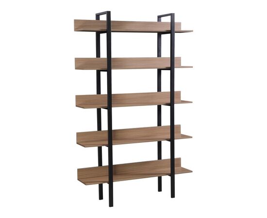 Βιβλιοθήκη Boderta pakoworld σε sonoma-μαύρη απόχρωση 120x30x190εκ - ΒΙΒΛΙΟΘΗΚΕΣ στο Milonadakis.gr