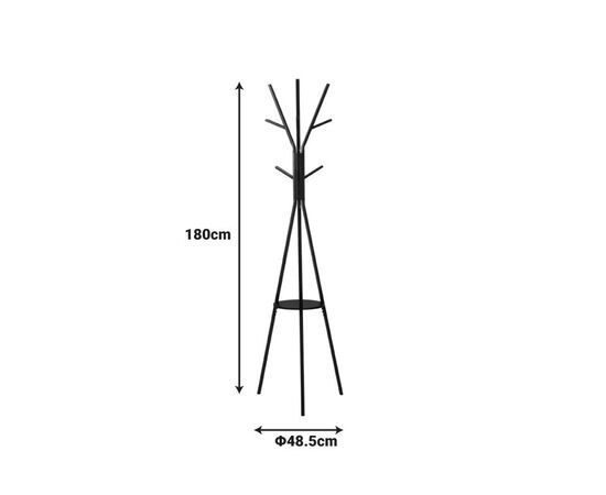 Καλόγερος Denner pakoworld μέταλλο σε μαύρη απόχρωση 48.5x48.5x180εκ - ΚΑΛΟΓΕΡΟΙ - ΚΡΕΜΑΣΤΡΕΣ στο Milonadakis.gr