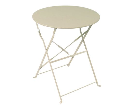 Τραπεζι Bistro pakoworld μεταλλικό αναδιπλούμενο σε μπεζ απόχρωση Φ60x71εκ - ΤΡΑΠΕΖΙΑ ΕΞ. ΧΩΡΟΥ στο Milonadakis.gr