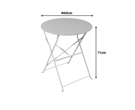 Τραπεζι Bistro pakoworld μεταλλικό αναδιπλούμενο σε ανθρακί απόχρωση Φ60x71εκ - ΤΡΑΠΕΖΙΑ ΕΞ. ΧΩΡΟΥ στο Milonadakis.gr