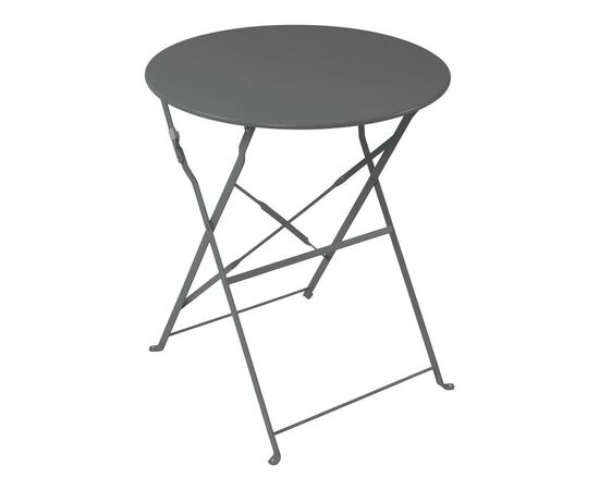 Τραπεζι Bistro pakoworld μεταλλικό αναδιπλούμενο σε ανθρακί απόχρωση Φ60x71εκ - ΤΡΑΠΕΖΙΑ ΕΞ. ΧΩΡΟΥ στο Milonadakis.gr