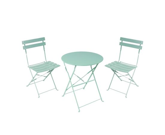 Τραπεζαρία Bistro pakoworld σετ 3τεμ μεταλλική αναδιπλούμενη σε μέντα απόχρωση Φ60x71εκ - ΣΕΤ ΤΡΑΠΕΖΑΡΙΕΣ στο Milonadakis.gr