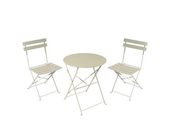 Τραπεζαρία Bistro pakoworld σετ 3τεμ μεταλλική αναδιπλούμενη σε μπεζ απόχρωση Φ60x71εκ - ΣΕΤ ΤΡΑΠΕΖΑΡΙΕΣ στο Milonadakis.gr