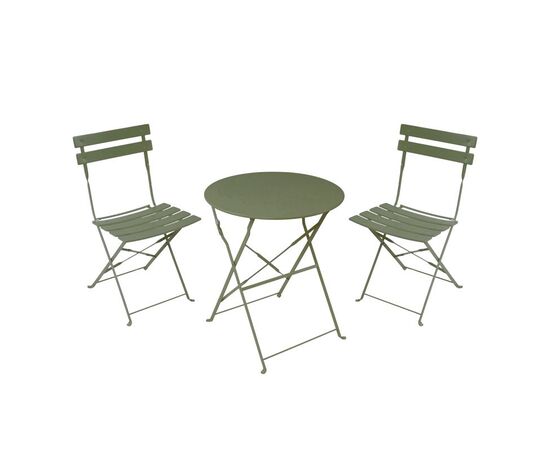Τραπεζαρία Bistro pakoworld σετ 3τεμ μεταλλική αναδιπλούμενη σε λαδί απόχρωση Φ60x71εκ - ΣΕΤ ΤΡΑΠΕΖΑΡΙΕΣ στο Milonadakis.gr