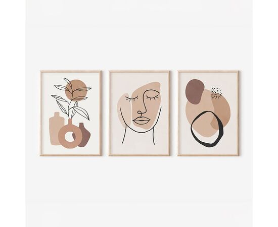 Πίνακας Grende  pakoworld τρίπτυχος με ψηφιακή εκτύπωση και πλαίσιο 33x1.5x48εκ - ΠΙΝΑΚΕΣ στο Milonadakis.gr