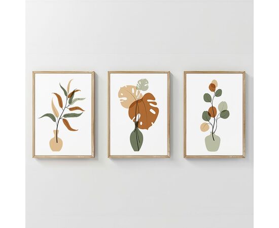 Πίνακας Aural pakoworld τρίπτυχος με ψηφιακή εκτύπωση και πλαίσιο 33x1.5x48εκ - ΠΙΝΑΚΕΣ στο Milonadakis.gr