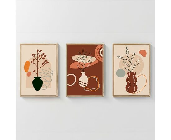 Πίνακας Nyra pakoworld τρίπτυχος με ψηφιακή εκτύπωση και πλαίσιο 33x1.5x48εκ - ΠΙΝΑΚΕΣ στο Milonadakis.gr