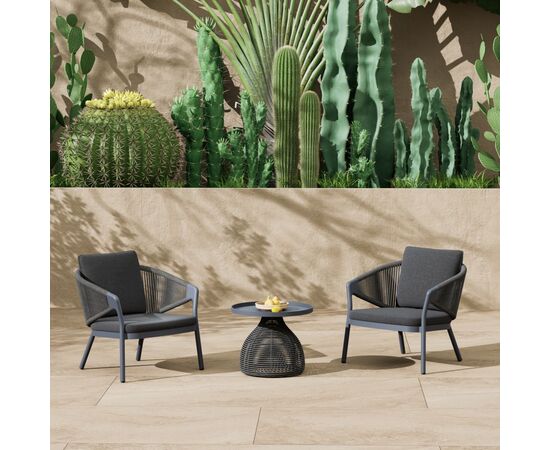 ΒΟΗΘΗΤΙΚΟ ΤΡΑΠΕΖΑΚΙ ΣΤΡΟΓΓΥΛΟ DRISCOLL HM6477.01 ΓΚΡΙ ΑΛΟΥΜΙΝΙΟ & ΣΧΟΙΝΙ Φ55x45Υεκ. - ΤΡΑΠΕΖΙΑ ΕΞ. ΧΩΡΟΥ στο Milonadakis.gr