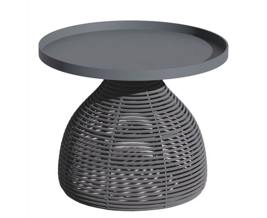 ΒΟΗΘΗΤΙΚΟ ΤΡΑΠΕΖΑΚΙ ΣΤΡΟΓΓΥΛΟ DRISCOLL HM6477.01 ΓΚΡΙ ΑΛΟΥΜΙΝΙΟ & ΣΧΟΙΝΙ Φ55x45Υεκ. - ΤΡΑΠΕΖΙΑ ΕΞ. ΧΩΡΟΥ στο Milonadakis.gr