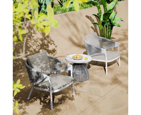 ΒΟΗΘΗΤΙΚΟ ΤΡΑΠΕΖΑΚΙ ΣΤΡΟΓΓΥΛΟ DRISCOLL HM6477.02 ΚΡΕΜ ΑΛΟΥΜΙΝΙΟ-ΑΝΟΙΧΤΟ ΓΚΡΙ ΣΧΟΙΝΙ Φ55x45Υ - ΤΡΑΠΕΖΙΑ ΕΞ. ΧΩΡΟΥ στο Milonadakis.gr