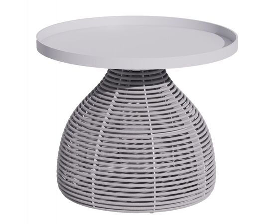 ΒΟΗΘΗΤΙΚΟ ΤΡΑΠΕΖΑΚΙ ΣΤΡΟΓΓΥΛΟ DRISCOLL HM6477.02 ΚΡΕΜ ΑΛΟΥΜΙΝΙΟ-ΑΝΟΙΧΤΟ ΓΚΡΙ ΣΧΟΙΝΙ Φ55x45Υ - ΤΡΑΠΕΖΙΑ ΕΞ. ΧΩΡΟΥ στο Milonadakis.gr