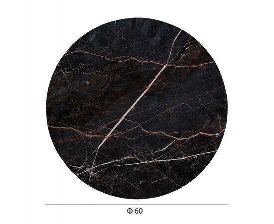 ΕΠΙΦΑΝΕΙΑ ΤΡΑΠΕΖΙΟΥ HPL ΣΤΡΟΓΓΥΛΗ HM5841.34 BLACK MARBLE Φ60εκ. - ΚΑΠΑΚΙΑ HPL στο Milonadakis.gr
