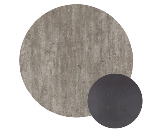 ΕΠΙΦΑΝΕΙΑ ΤΡΑΠΕΖΙΟΥ HPL ΣΤΡΟΓΓΥΛΗ HM5841.37 CONCRETE Φ60εκ. - ΚΑΠΑΚΙΑ HPL στο Milonadakis.gr