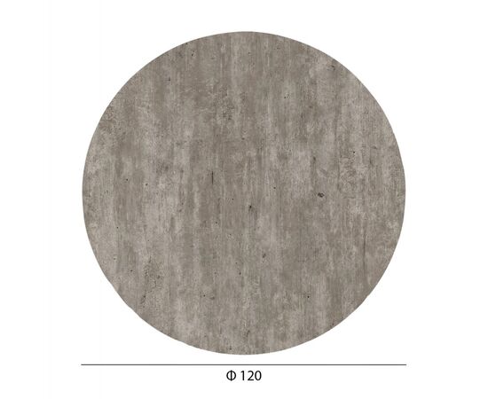 ΕΠΙΦΑΝΕΙΑ ΤΡΑΠΕΖΙΟΥ HPL ΣΤΡΟΓΓΥΛΗ HM6351.37 CONCRETE Φ120εκ. - ΚΑΠΑΚΙΑ HPL στο Milonadakis.gr
