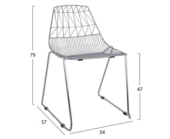 ΚΑΡΕΚΛΑ ΜΕΤΑΛΛΙΚΗ ΑΣΗΜΙ ICARUS HM8010.10 54x57x79cm - ΚΑΡΕΚΛΕΣ - ΠΟΛΥΘΡΟΝΕΣ ΕΣ. στο Milonadakis.gr