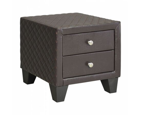 ΚΟΜΟΔΙΝΟ ELDA HM595.01 ΜΕ 2 ΣΥΡΤΑΡΙΑ ΑΠΟ ΚΑΦΕ ΜΑΤ PU 45x39x45Υ εκ. - ΚΟΜΟΔΙΝΑ στο Milonadakis.gr