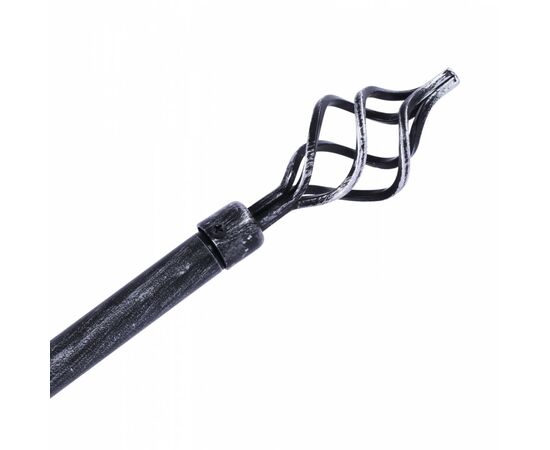 ΚΟΥΡΤΙΝΟΞΥΛΟ 110-210cm HM11280.03 ΜΕΤΑΛΛΙΚΟ ΠΤΥΣ/ΝΟ ΜΑΥΡΟ ΑΣΗΜΙ ΓΥΡΙΣΤΟ Ε-0316 - ΣΤΟΡΙΑ - ΚΟΥΡΤΙΝΕΣ - ΚΟΥΡΤΙΝΟΞΥΛΑ - ΚΟΥΝΟΥΠΙΕΡΕΣ στο Milonadakis.gr