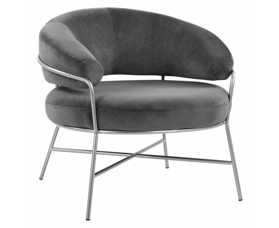 ΠΟΛΥΘΡΟΝΑ TRUDI HM8639.01 ΑΠΟ ΓΚΡΙ ΒΕΛΟΥΔΟ ΜΕ ΑΣΗΜΙ ΣΚΕΛΕΤΟ 83x75x76 εκ. - ΚΑΡΕΚΛΕΣ - ΠΟΛΥΘΡΟΝΕΣ ΕΣ. στο Milonadakis.gr