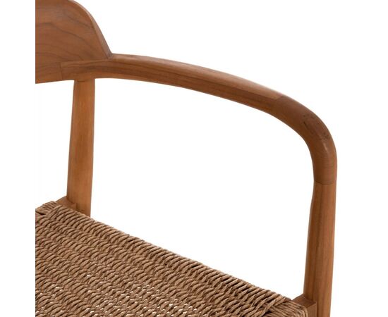 ΠΟΛΥΘΡΟΝΑ ΤΡΑΠΕΖΑΡΙΑΣ ROBBY HM18350 ΞΥΛΟ TEAK & ΣΧΟΙΝΙ VIRO ΦΥΣΙΚΟ 55x50x71Υεκ. - ΚΑΡΕΚΛΕΣ - ΠΟΛΥΘΡΟΝΕΣ ΕΣ. στο Milonadakis.gr